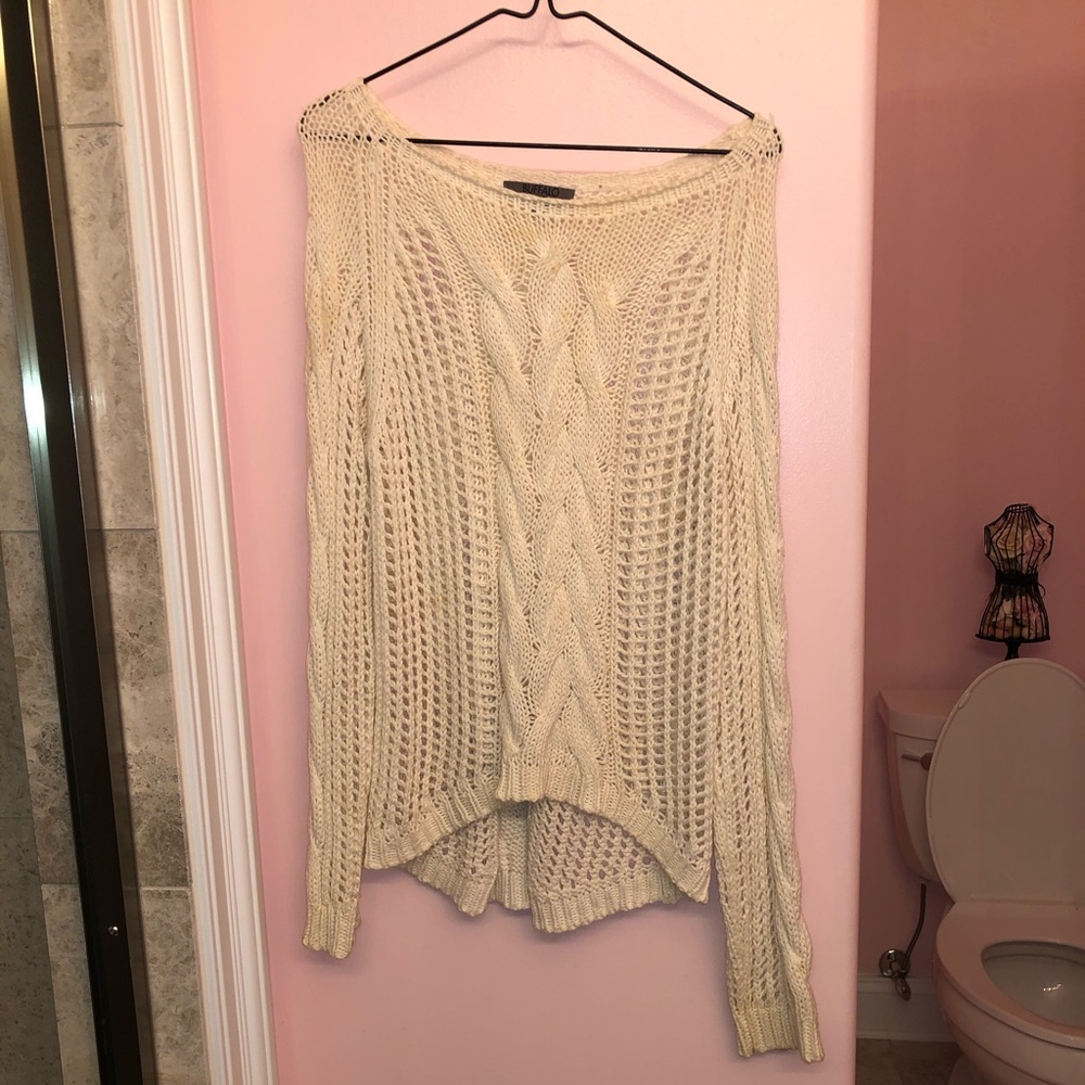 White Crotchet Sweater